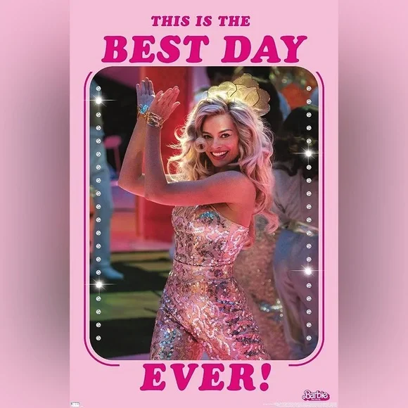 NEW Barbie The Movie Wall Poster Best Day Ever Mattel Margot Robbie Trends Decor - Picture 2 of 9